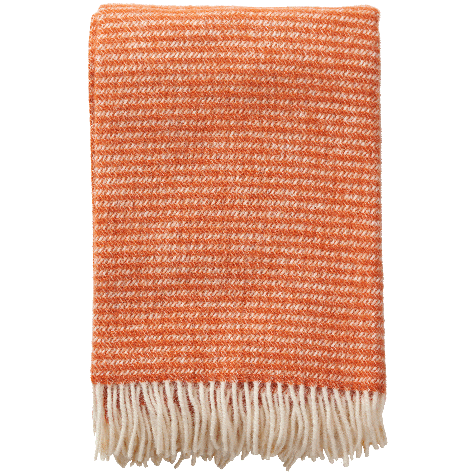 Klippan Ralph lambswool blanket in orange colourway
