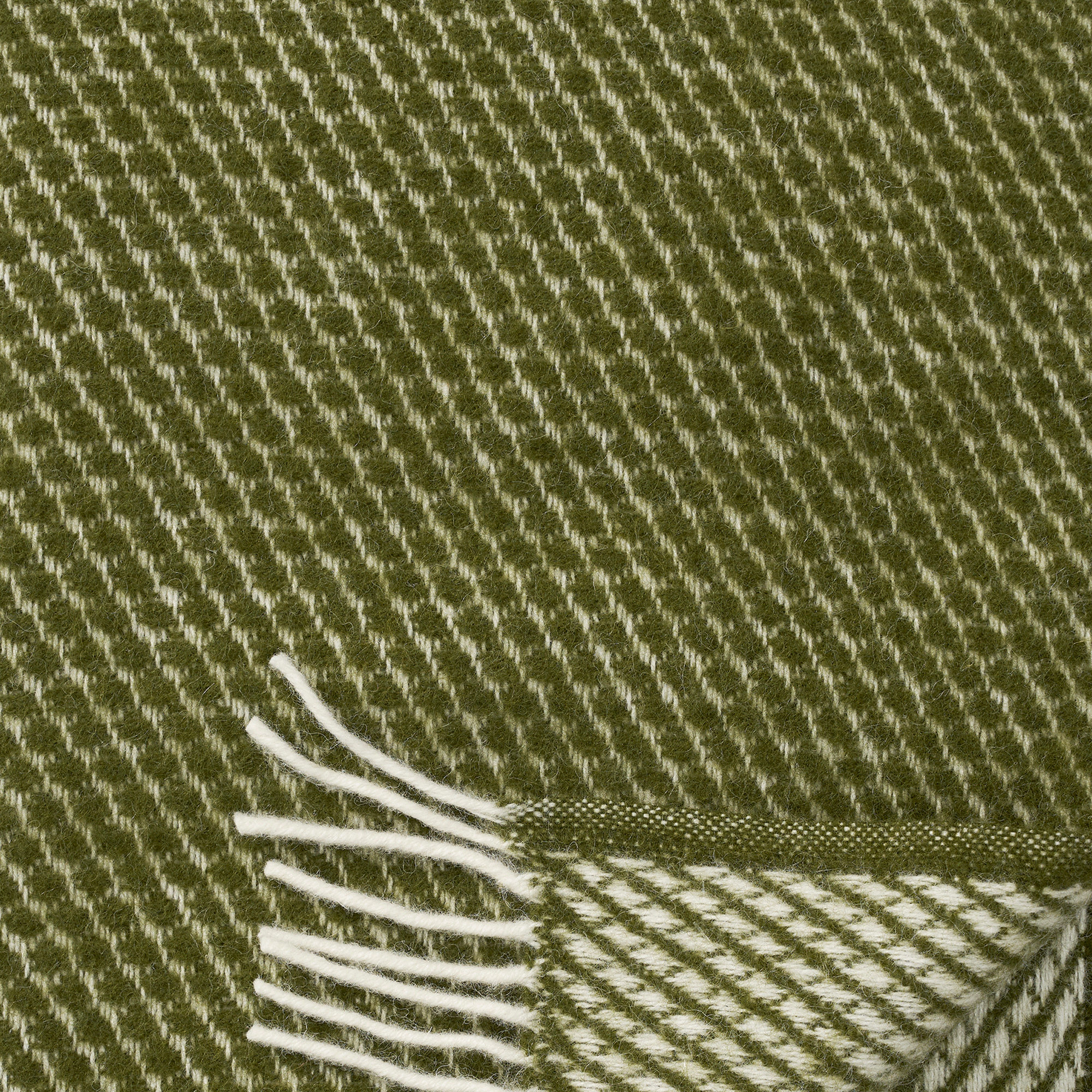 Close up of Klippan Velvet Avocado showing waeve and texture