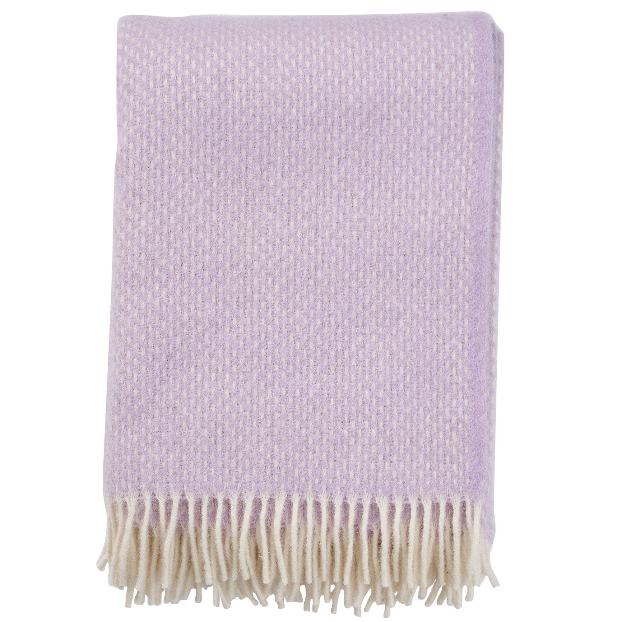 Preppy Lilac Lambswool throw from Klippan