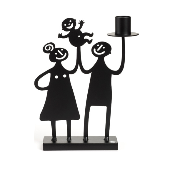 Family Black Small Candle Holder - Northlight Homestore