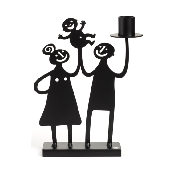 Family Black Big Candle Holder - Northlight Homestore