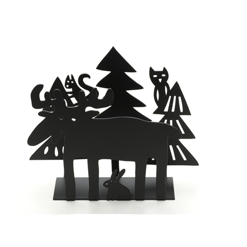 Moose in the Forest Black Napkin Holder - Northlight Homestore