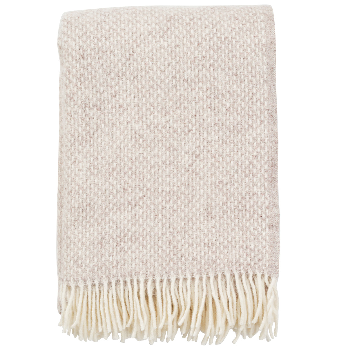 Klippan Yllefabrik Preppy Beige melange lambswool throw