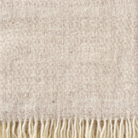 Close up of Klippan Lambswool throw Porto Beige showing texture and weave