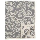 Klippan's Botanical Garden cotton blanket with birds and trees