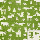 Close up of Klippan's Forest green cotton blanket showing the soft texture