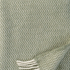 Close up of Soret in colour Pistachio green showing texture and weave