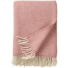 Klippan lambswool throw called Sorbet in powder pink colourway