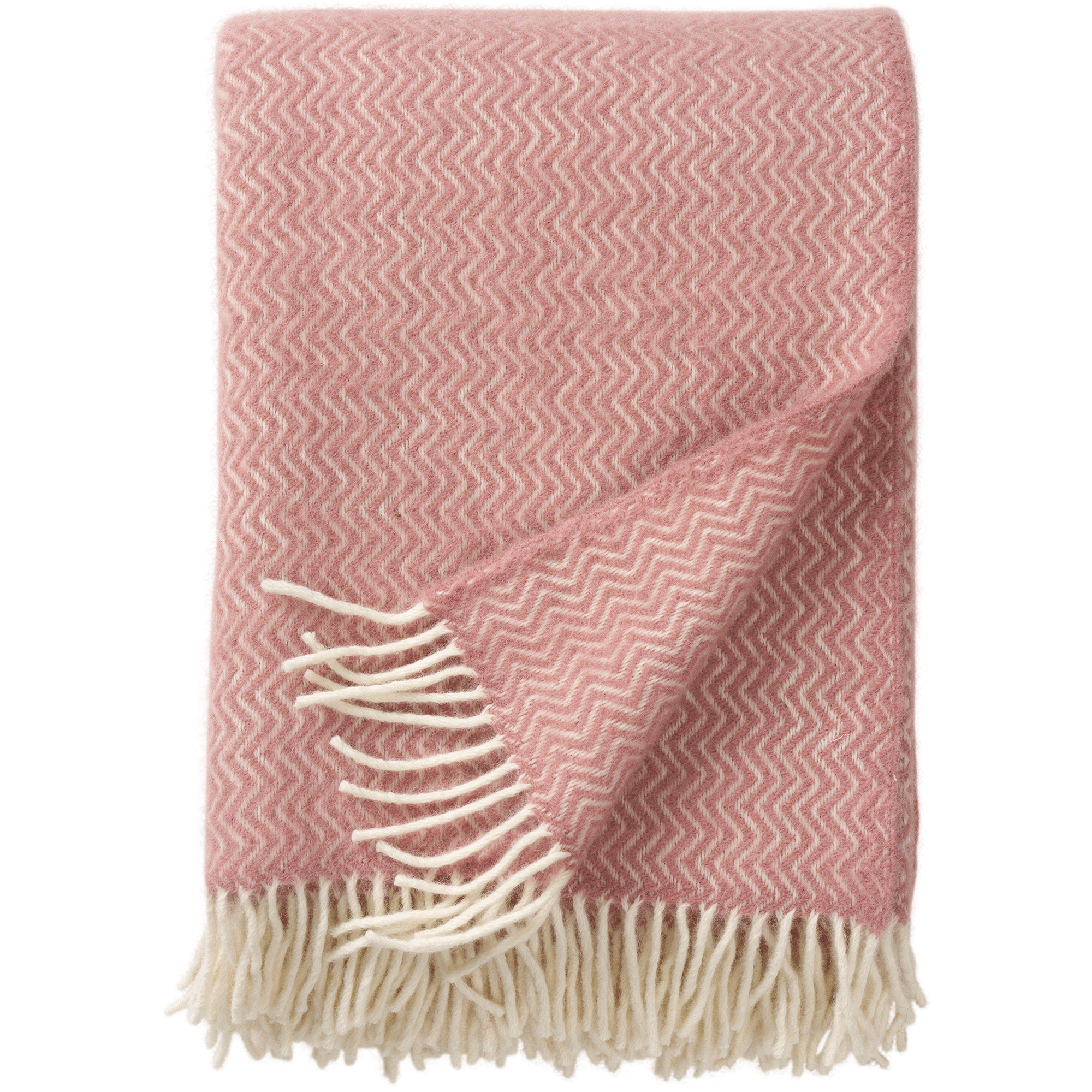 Klippan lambswool throw called Sorbet in powder pink colourway