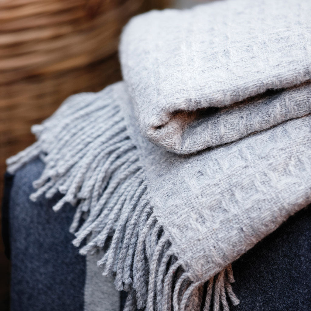 Klippan Twist in grey showing weave and texture