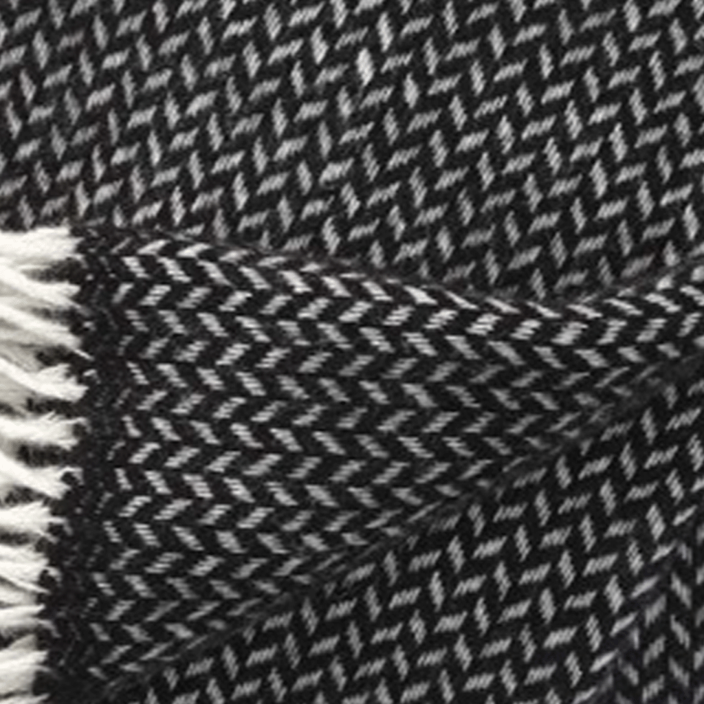 Close up of Polka black from Klippan Yllefabrik