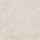 Close up of Klippan's Preppy Beige throw showing the vertical weave