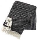 Polka Black Lambswool Throw by Klippan Yllefabrik