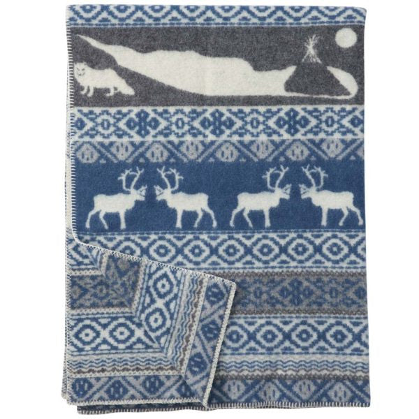 Sarek Blue/Grey Blanket - Northlight Homestore
