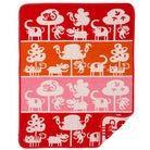 Safari Red Cotton Chenille Blanket - Northlight Homestore