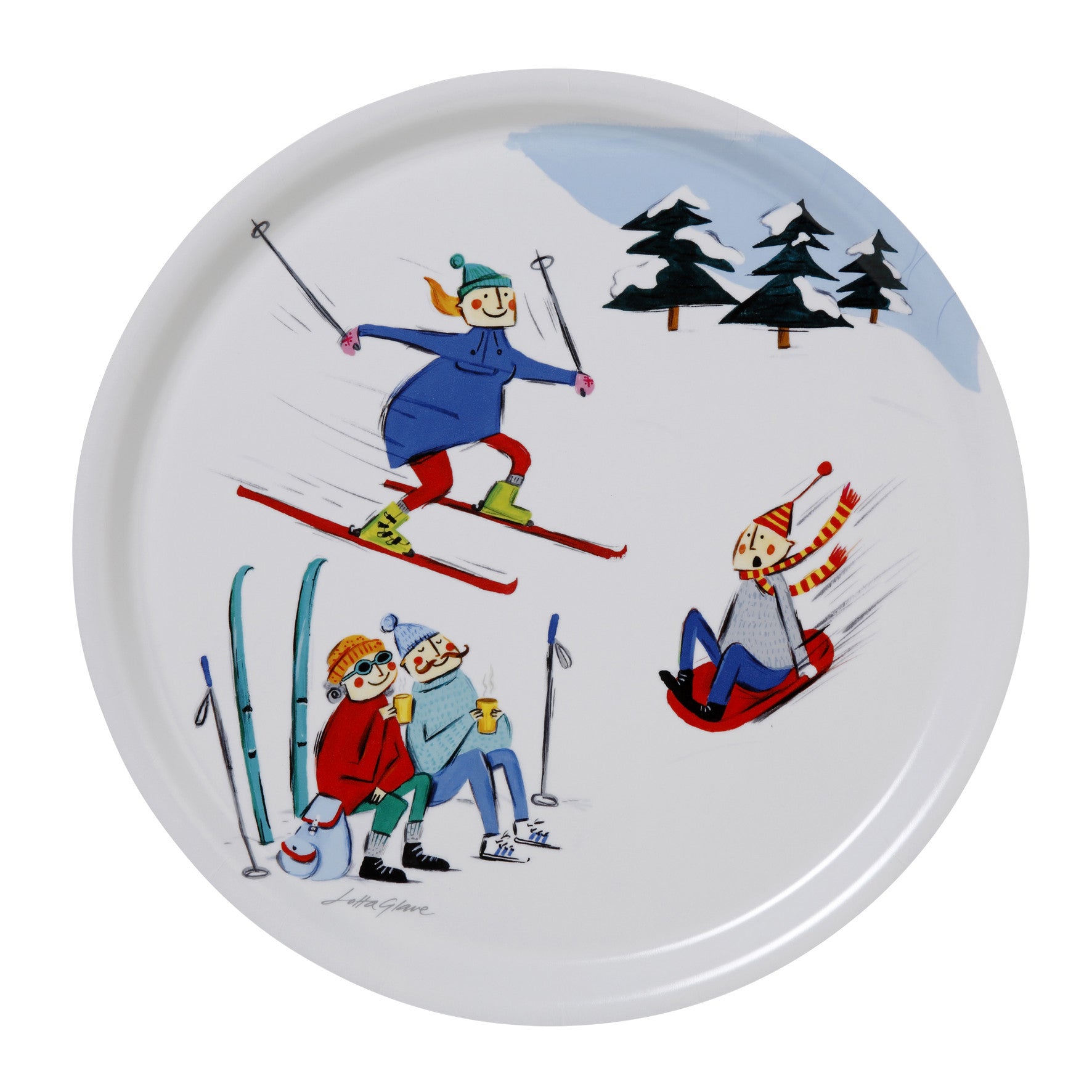 Winter Life Round Tray - Northlight Homestore