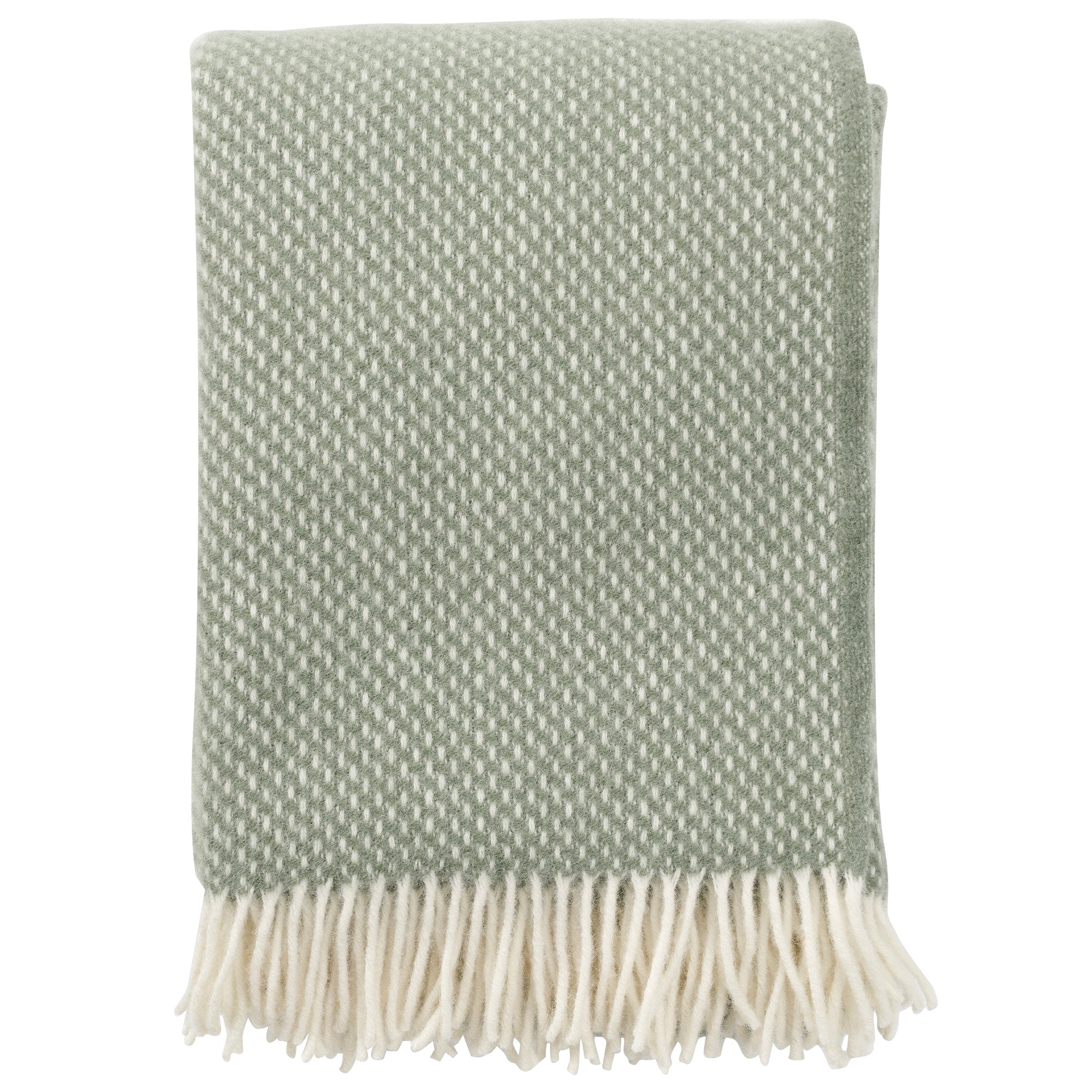 Klippan Preppy Dusty green lambswool hrow