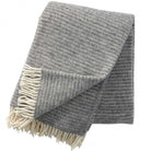 Ralph Light Grey Lambswool Blanket Klippan Homestore UK