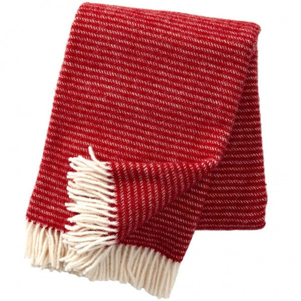 Ralph Red Lambswool throw- Klippan Homestore