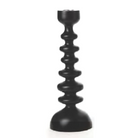 Curve Black Large Candlestick - Northlight Homestore