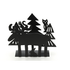 Moose in the Forest Black Napkin Holder - Northlight Homestore