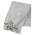 Twist Light Grey Lambswool Throw