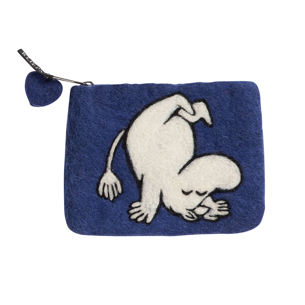 Moomin Up & Down Felt Purse Blue - Northlight Homestore