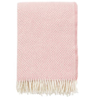 Preppy misty rose pink lambswool throw from Klippan