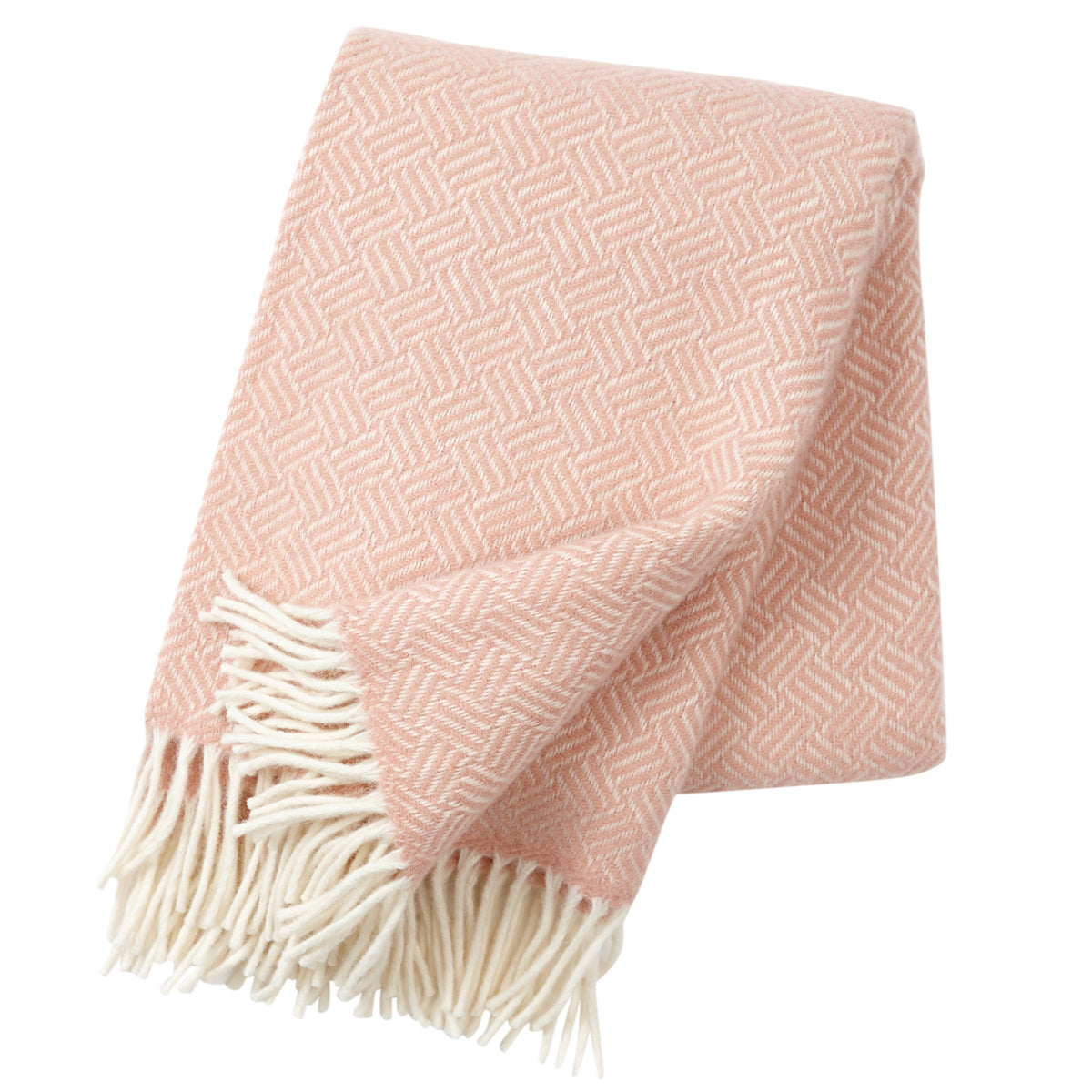 Samba lambswool throw in light pink